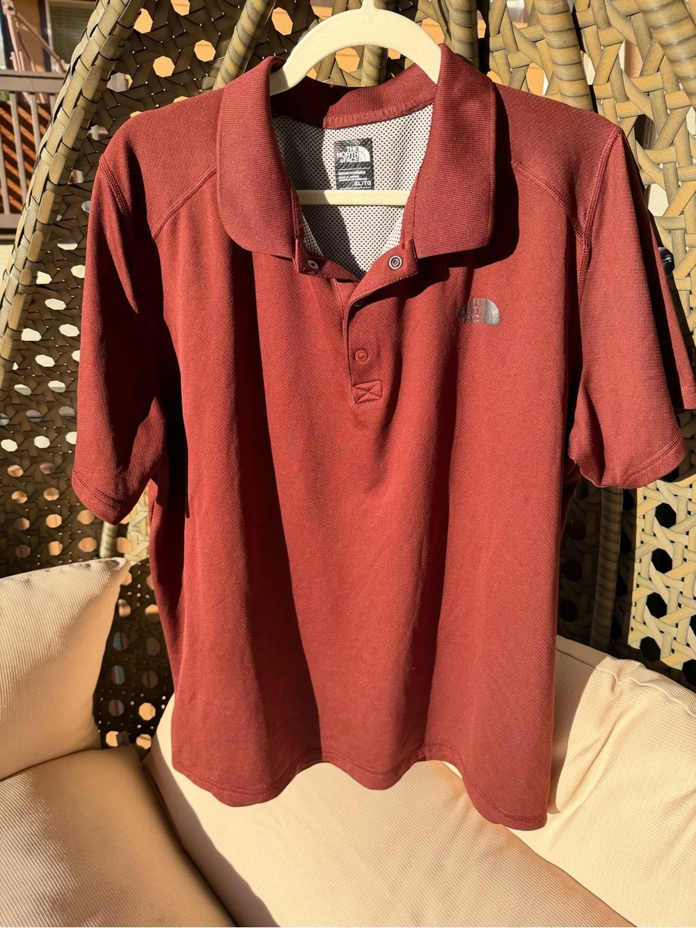 The North Face Men's Adventure Polo Shirt - FlashDry Burgundy Red XL
